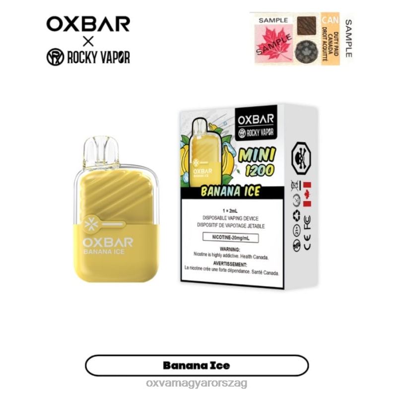 OXVA OXBAR MINI 1200 banán jég - OXVA Vape Price N6TVV23